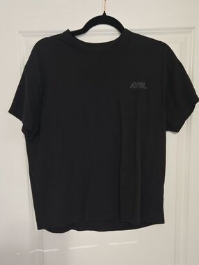 AYBL Women's Oversized Black Short Sleeve Crewneck Tee